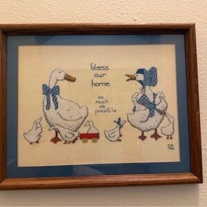 Goose cross stitch - Dale Buret homemade
